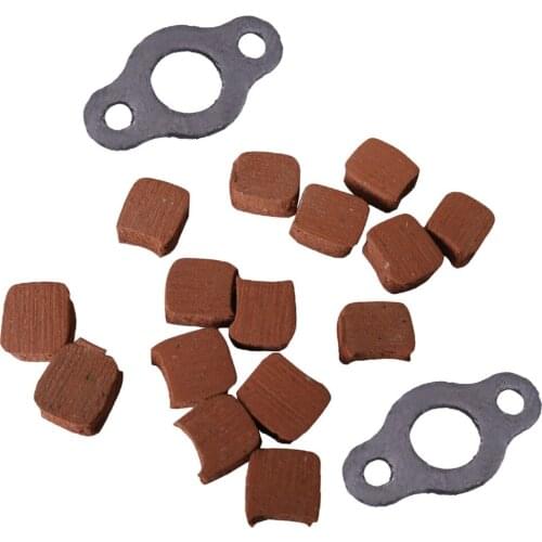 2xGasket&15xSquare Clutch Pads For 49cc 66cc 80cc 2 Stroke Engine Motorized Bike