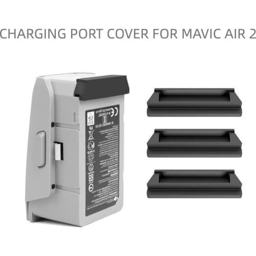 3pcs Battery Charging Port Protector Silicone Dustproof Plug Cover Cap for DJI Mavic Air 2 Camera Drone Accessories