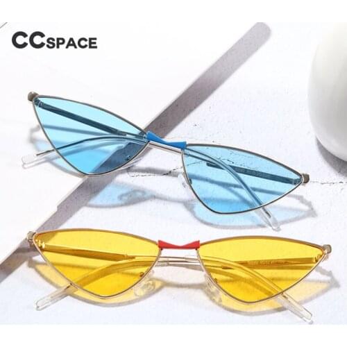 46888 Triangle Retro Cat Eye Sunglasses Fashion Mens and Womens Trend Street Photography Sunshade Uv400 Glasses