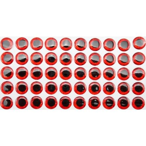 90pcs 15mm Red 3D Holographic Fishing Lure Eyes Fly Tying Jigs Craft Dolls