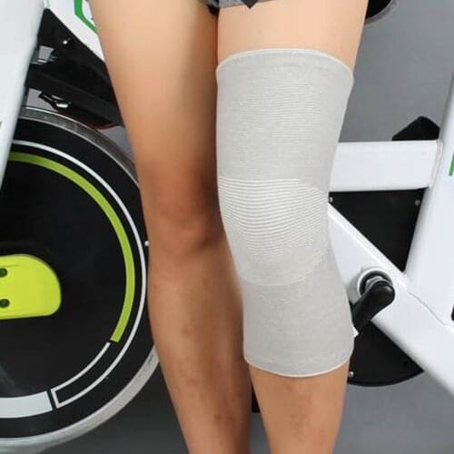 1 Pair Knee Warm Support Brace Outdoor Cycling Basketball Elastic Bamboo Charcoal Bandage Knee Pad Knitted Elbow Knee Pads
