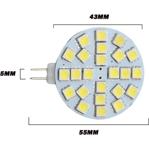 Free Shipping 3W SMD5050 24LEDs G4 Led Lights 120deg Lamp Spotlight 100pcs/lot