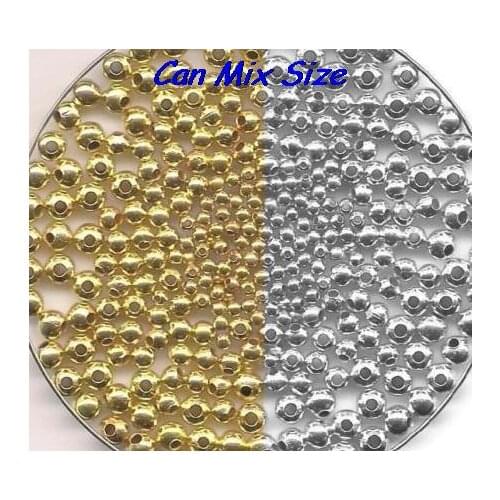 Hgrt34nt 4mm 4000pcs/lot silver Gold Spacer Beads, new acrylic beads For Chunky Jewellery for DIY bracelet cross making