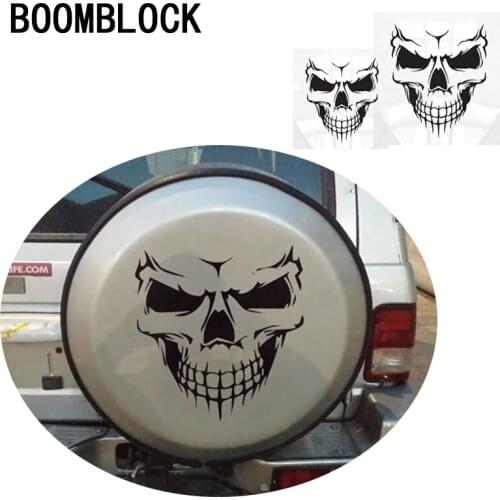 BOOMBLOCK 3 size Car Skull Head Engine Hood Door Window Sticker For Opel astra h j g citroen c4 c5 Peugeot 307 206 308 Honda