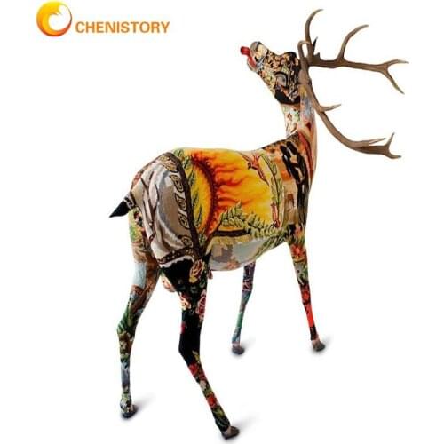 CHENISTORY DIY Full Round/Square Diamond Painting Abstract Deer Animal 5D Diamond Art Embroidery Home Decor Handicraft