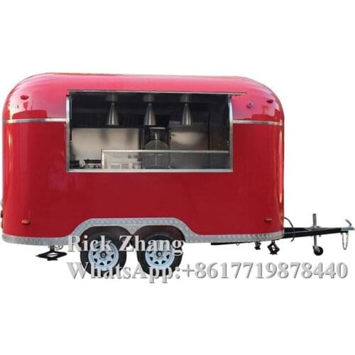 Europe standard street airstream bbq churros coffee food truck/cart/van/trailer/vehicle with outside led light