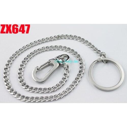 Hipster Strong 100% stainless steel keychain key chain Keyring Wallet Belt Ring Clip 10pcs ZX647