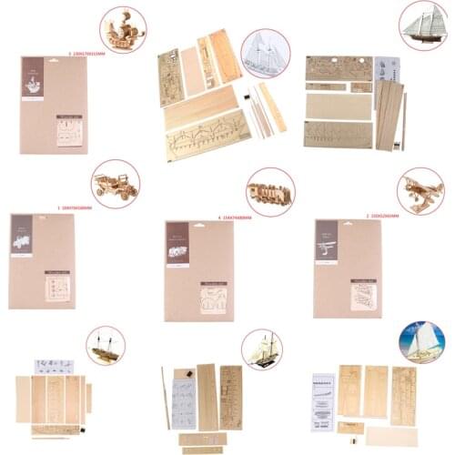 1PC Laser Cutting DIY Sailing Ship Toys Wooden Puzzle Toy Assembly Model Wood Craft Kits Desk Decoration for Children Kids