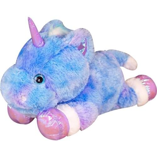 Kawaii Soft Colorful Unicorn plush Toy Cute Animal Stuffed Plushie Dolls Tie Dye Style Girls Body Pillows Sleeping Mate Gifts