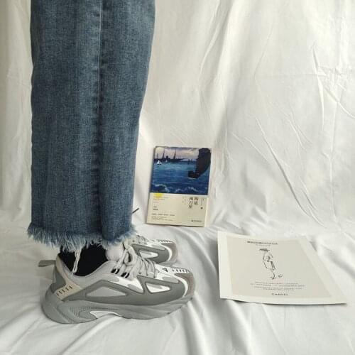 Men Shoes Father Shoes Harbor Wind Student Thick Soled BF Wind Casual Sports Shoes Female Sneakers 2020