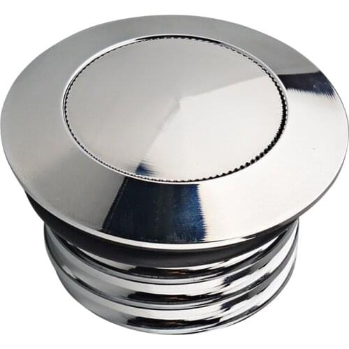 Motorcycle Fuel Tank Cap Clockwise Thread Pop-up Silver Gas Fuel Cap Screw-In Fuel Tank Oil Cap Gas Cap for Harley 1982-2018