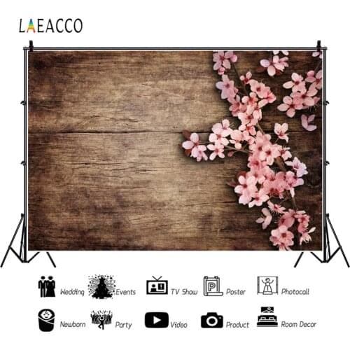 Laeacco Wood Photography Backdrops Flowers Retro Professional Camera Kid hotocall Photographic Backgrounds For The Photo Studio