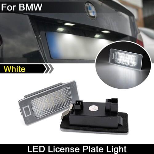 For BMW E82 F22 E46 E90 E92 E93 F30 F32 F33 E39 E60 E61 F10 F11 white LED Car Rear license plate light number plate lamp