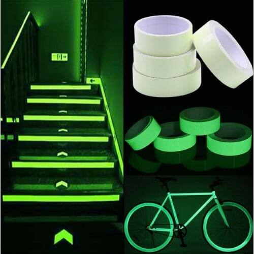 1.4m 3m 4m 5m Luminous Tape Sticker Glow In The Dark Band Warning DIY Self-adhesive Fluorescent Tape For Home Floors Decoration