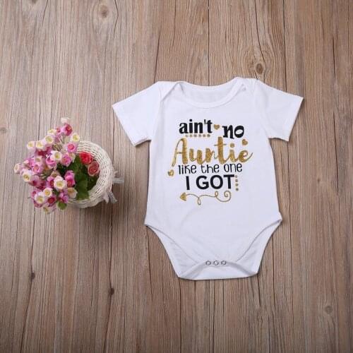 Summer Newborn Baby Girls Boys Short Sleeve Romper Letter Printed Jumpsuit Clothes Outfits 0-18M Clothes Outfits Sunsuit