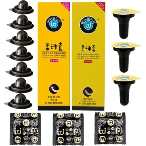 Wille Condom Soft Beads Large Particles spike Sleeves Ultra-thin Fun Condoms Long-lasting Clitoral Stimulation Adult Products