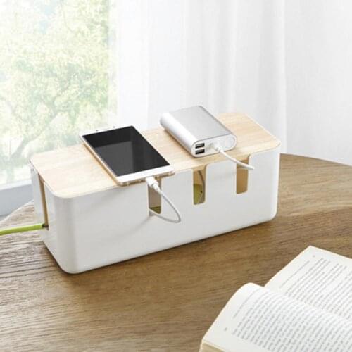 Cable Storage Box Power Strip Wire Storage Case Anti Dust Charger Socket Cable Organizer Box Desktop Network Line Storage Bin