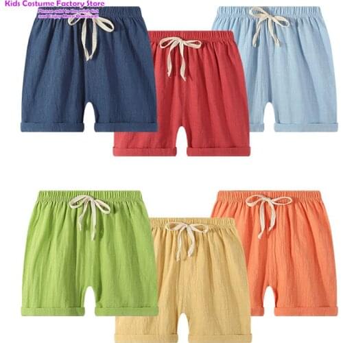 Summer 1-7Years Children Shorts Cotton Shorts For Boys Girls Candy Color Shorts Toddler Panties Kids Beach Short Sports Pants
