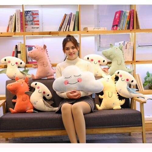 Cute Simulation Cloud&Pig&Shark Plush Pillow Soft Cartoon Animal Whale Stuffed Doll Sofa Chair Cushion House Decoration Kid Gift