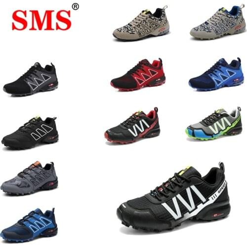 SMS 2020 New Men Shoes Sneakers Breathable Outdoor Mesh Hiking Shoes Casual Light Male Sport Shoes Comfortable Climbing Shoes