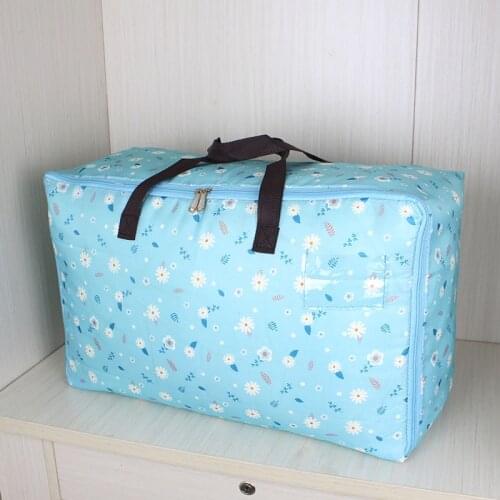 Floral Bedding Item Storage Bag Clothes Tidy Organizer Handbag For Travel 5 Sizes Packing Bag Closet Household Storage Organizer