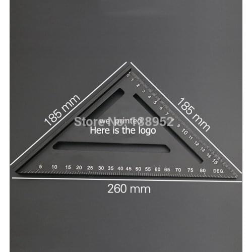 90 degrees Protractor Aluminun Alloy Triangle Ruler Angle Ruler For Home Builders DIY Artists Measuring Woodworking tools