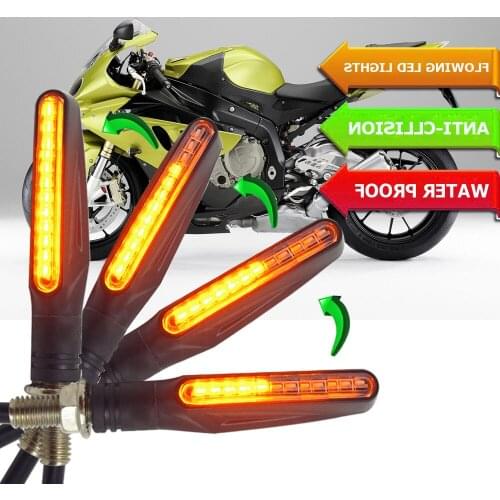 Universal clignotant moto led Flowing Black turn signals motorcycles FOR triumph street triple 675 bmw f 800 gs honda cb 500