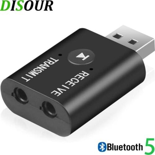 USB Bluetooth 5.0 Audio Transmitter Reicever 3.5mm AUX Jack Stereo Music Mini Wireless Adapter For PC TV Car Computer BT Speaker