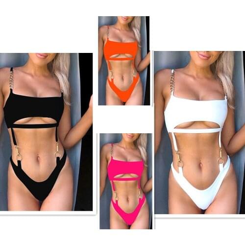 ZAFILLE Monokini Swimsuit Bandeau Women Backless Bathing Suit For Ladies Summer Beachwear One Piece Sexy Bikinis 2021 Woman