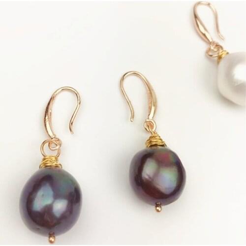 2019 pendant earrings classtic big size natural freshwater Baroque Pearl high quality AAA grade pearl earring for women jewelry