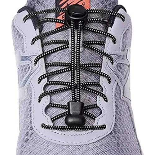 1Pair 17 colors Sneaker ShoeLaces Elastic No Tie Shoe Laces Stretching Lock Lazy laces Quick Rubber Shoelace Shoestrings