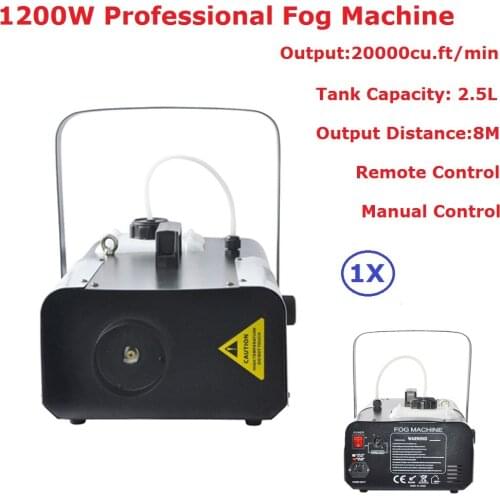 1XLot Free Shipping 1200W Fog Machine Remote Control+ Manual Control 1200W Smoke Machine 110-250V Stage Lighting Shows Equipment