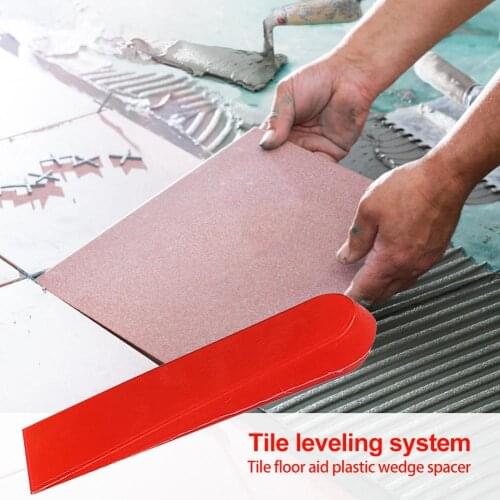 100pcs set Tile Alignment Tile Leveling System Locator Spacers Level Wedges Adjust the Gap Caused by Ceramic Tile Defects