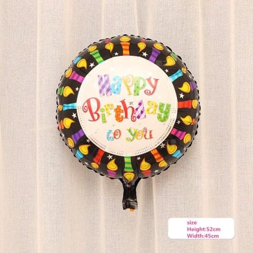 18 inch round aluminum birthday balloon birthday party decoration balloon wholesale childrens toys