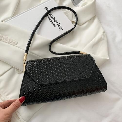 2021 Summer Casual Trendy Handbags For Women Designer Plaid Simple Female Shoulder Bag New Small Baguette Ladies Crossbody Bag