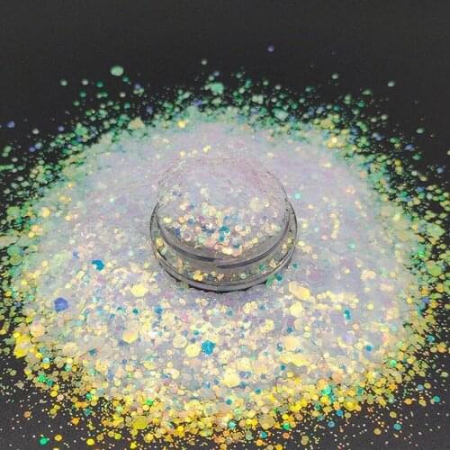 Mermaid Cove Glitter 50g Custom Powder Mix Loose Chunky Glitter for Polish Glitter Nail Art Decoration Festival Glitter Sparkle