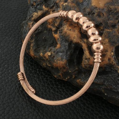 Fashion Stainless Steel Jewelry Simple Bangle Bracelet Rose Gold Color Hot For Women Gift BEWZABBC