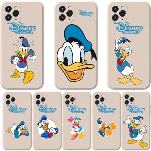 Donald Duck Anime Phone Case cover For iphone 12 Pro Max 11 8 7 6 S XR PLUS X XS SE 2020 mini black cell shell milky white