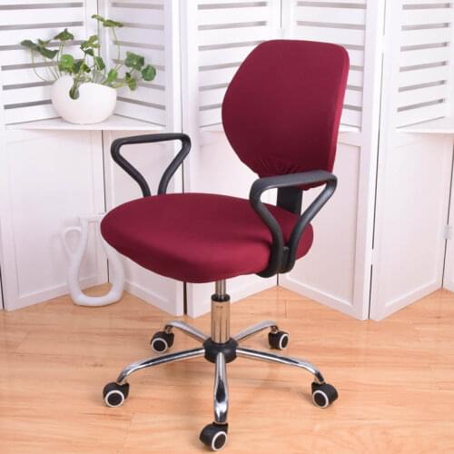 Printed Office Chair Cover Flower Pattern Seat Slipcovers Split Chair Back Cover+Seat Cover 2 pcs/set Rotating Lift Chair Case