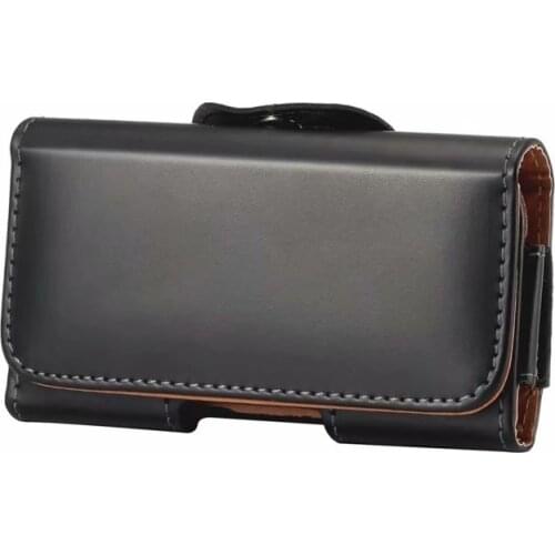 For Galaxy S10plus PU Leather Waist Packs Casual Men Phone Pouch Bags Hook Loop Belt Clip Case Waist Bag Black Mobile Phone Bags