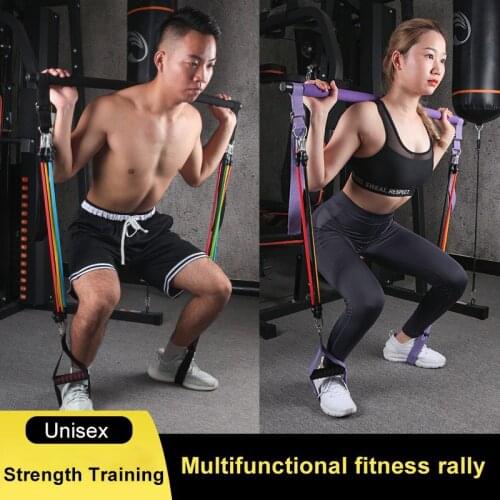Yoga Resistance Bands Pilates Stick Bodybuilding Crossfit Gym Rubber Tube Elastic Bands Fitness Equipment Training Exercise