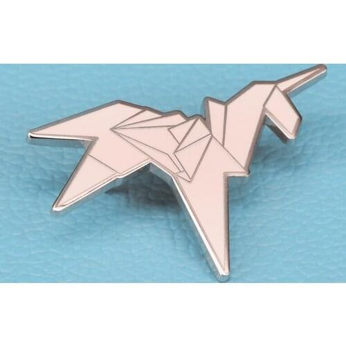 Cartoon Origami Unicorn Blade Brooch Pins Enamel Metal Badges Lapel Pin Brooches Jackets Jeans Fashion Jewelry Accessories