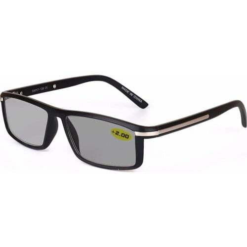 Photochromic Grey Reading Glasses Women Men Square Retro Indoors and Outdoors Fashion Anti Blu Anti Faitgue 1 2 3 to 4