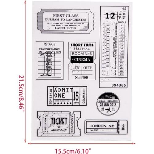 H55A Label Silicone Clear Seal Stamp DIY Scrapbooking Embossing Photo Album Paper