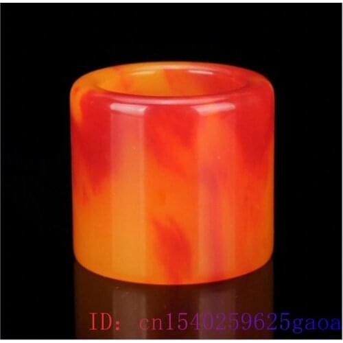 Hetian Jade Ring Jadeite Natural Charm Carved Amulet Gifts Fashion Crafts Jewelry color Chinese