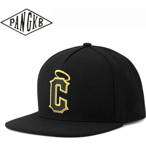 PANGKB Brand CANGEL CAP black yellow C basketball hip hop snapback hat for men women adult outdoor casual sun baseball cap