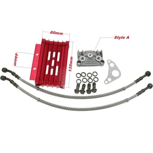 CNC Aluminium Oil Cooler Kit Radiator Hose For 110CC 125CC 140CC 150CC ATV Dirt Bike Motocross