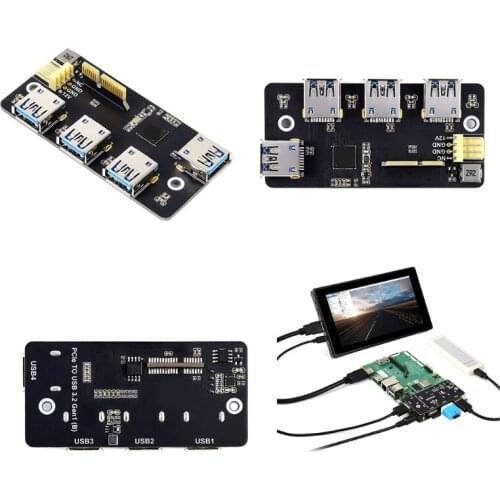 Compute Module 4 IO Board Base-Board Design for Raspberry Pi CM4 Supports PCIe Power Supply 4x High Speed USB Ports