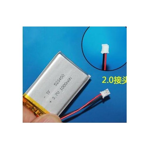 Free ship 2pcs/lot 503450 523450 3.7v 1000mah lithium battery li-polymer rechargeable battery story machine battery