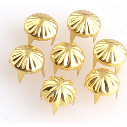 Metal Spike Round Dome Nails Flat Claw Studs Rivets Cone Decorative Prong Shoes Purse Belt Leather Craft Accessory 50 PCS 9 mm